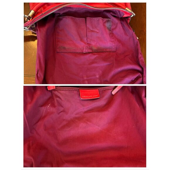 MARC by MARC JACOBS - "Too Hot to Handle" Red Leather Hobo  Shoulder/Crossbody🔥 - Picture 13 of 15